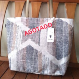 Bolso de lino tote tribal