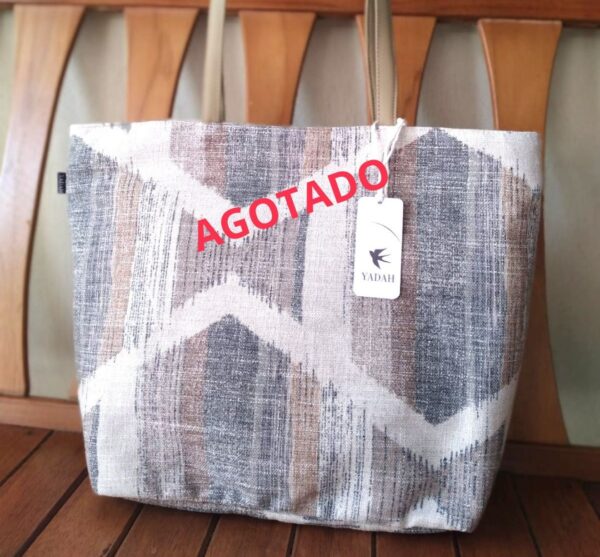 Bolso de lino tote tribal